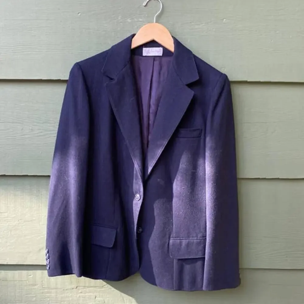 Vintage blazer slim navy blue